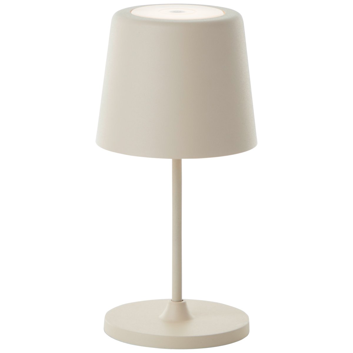 Kaami 37cm Beige portátil De Brilliant - La l&aacute;mpara de mesa dispone de un regulador t&aacute;ctil y ofrece una agradable luz blanca c&aacute;lida (3000 K, 310 l&uacute;menes).