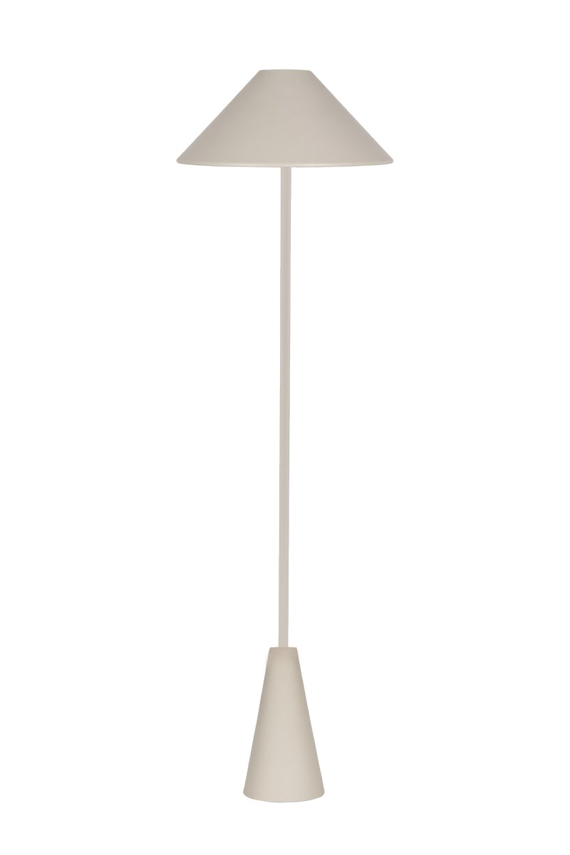 Cannes Beige lámpara de pie De Globen Lighting - La lámpara de pie Cannes se basa en un equilibrio de formas geométricas con un diseño minimalista y elegante que se adapta a diversos ambientes.