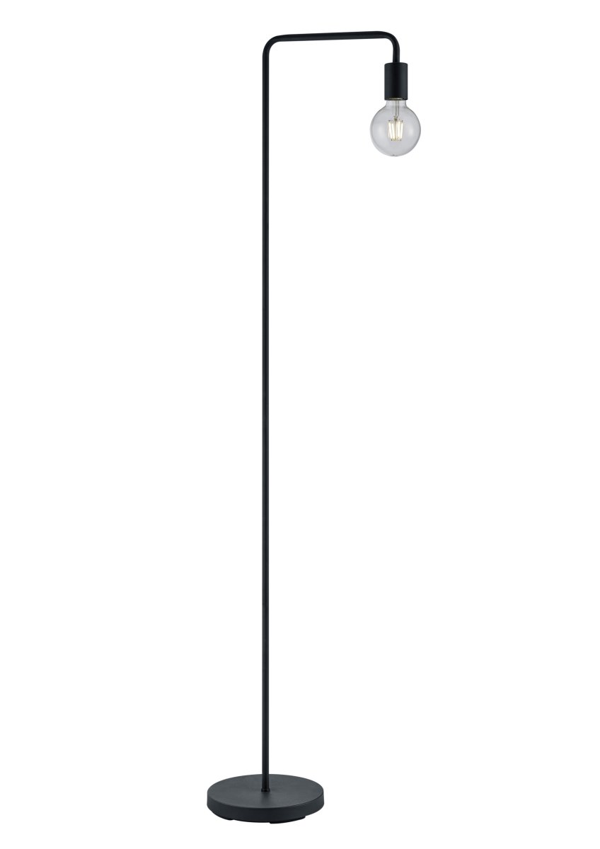 Diallo Negro lámpara de pie De Trio Lighting - La l&aacute;mpara de pie negra es perfecta como un bonito accesorio en el pasillo, en el rinc&oacute;n de lectura, junto al sof&aacute; o el escritorio.