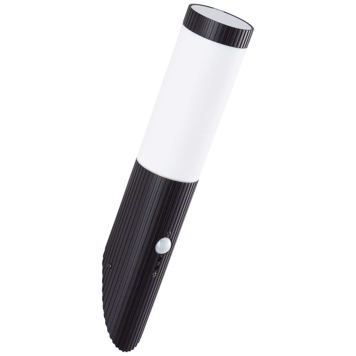 Cassio Negro lámpara de exterior De Brilliant - Incorpora un detector de movimiento que activa la iluminación automáticamente al detectar movimiento: una solución ideal para entradas, caminos de acceso o senderos de jardín donde la seguridad y la comodidad son fundamentales.