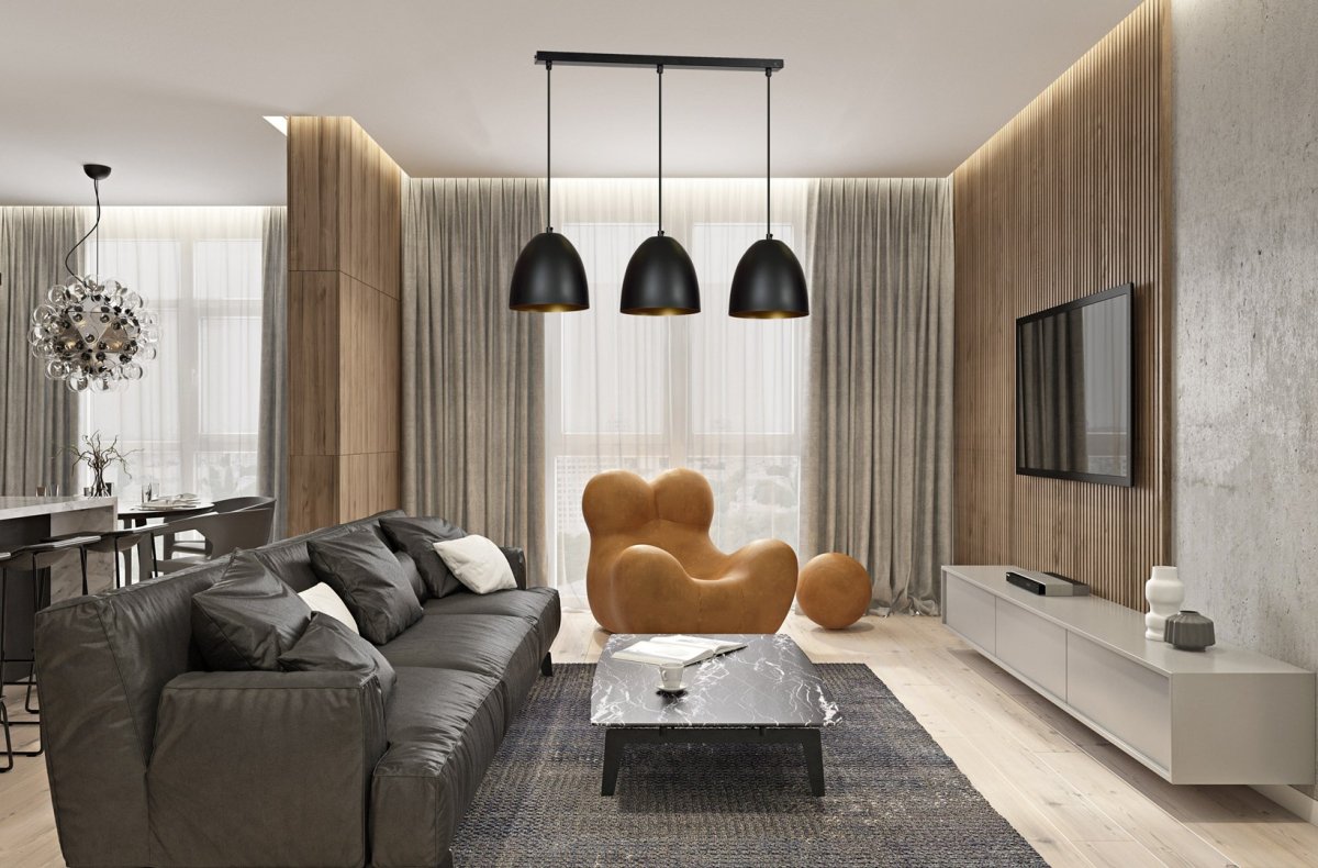 Lenox 70cm Negro Lámpas de techo De Emibig Lighting - Ilumina óptimamente el interior y es un bonito y decorativo detalle en tu hogar.