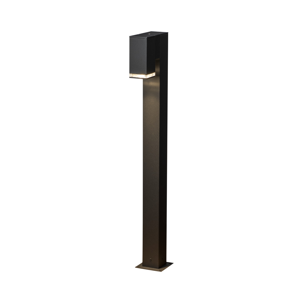Pollux 100cm Negro balizas De Konstsmide - Con su diseño minimalista y su luz orientada hacia abajo, proporciona una iluminación elegante y atmosférica a lo largo de caminos, terrazas o parterres de jardín.