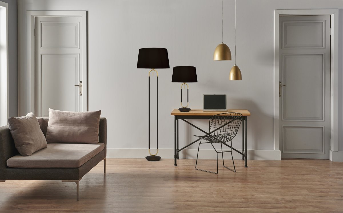 Jazz 50cm Negro mate lámpara de mesa De Searchlight - Perfecto para a&ntilde;adir un toque de lujo a su sala de estar, dormitorio u oficina.