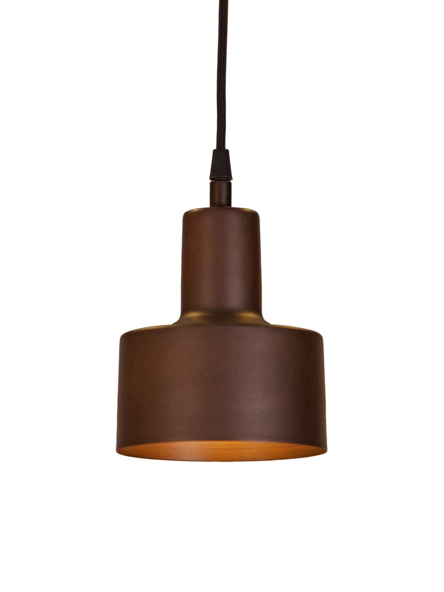 Solo Ø13cm Marrón lámpara de ventana De PR Home - Incluye un cable textil negro de 3,5 m y un enchufe.