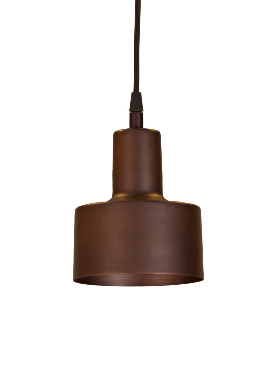 Solo Ø13cm Marrón lámpara de ventana De PR Home - Incluye un cable textil negro de 3,5 m y un enchufe.