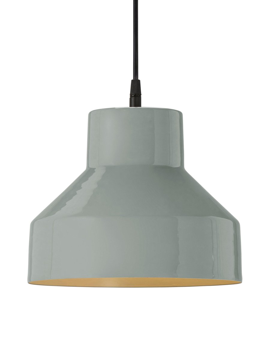 Solo Ø26 Gris Lámpas de techo De PR Home - Cable de plástico negro de 1,6 m de longitud con cazoleta de techo para suspensión con gancho del mismo color que la pantalla.