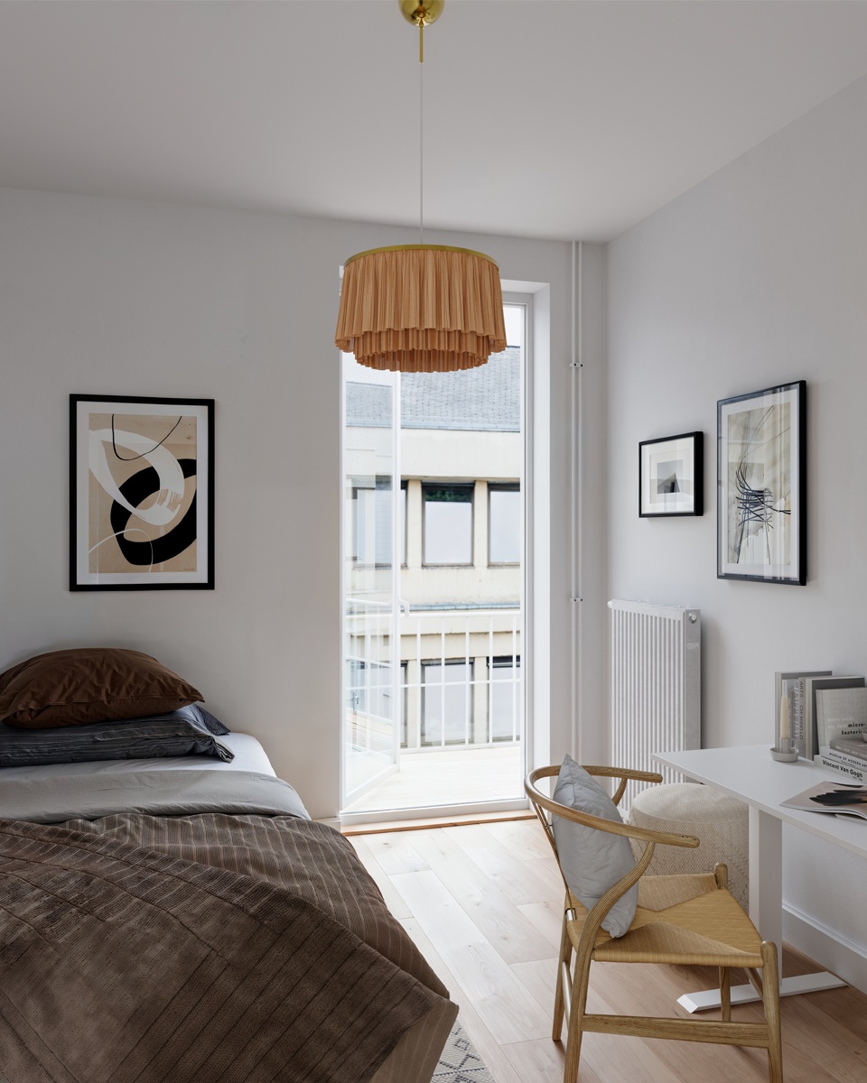Ophelia Ø40 Beige Lámpas de techo De By Rydéns - Al encenderse, la l&aacute;mpara emite una luz suave y ambiental, creando una atm&oacute;sfera c&aacute;lida y acogedora.