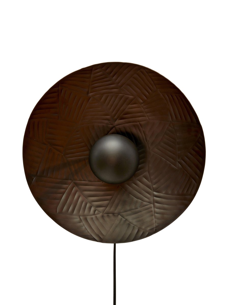 Ribble Ø35 Negro lámpara de pared De PR Home - Cable de plástico negro de 190cm con interruptor de encendido aprox.