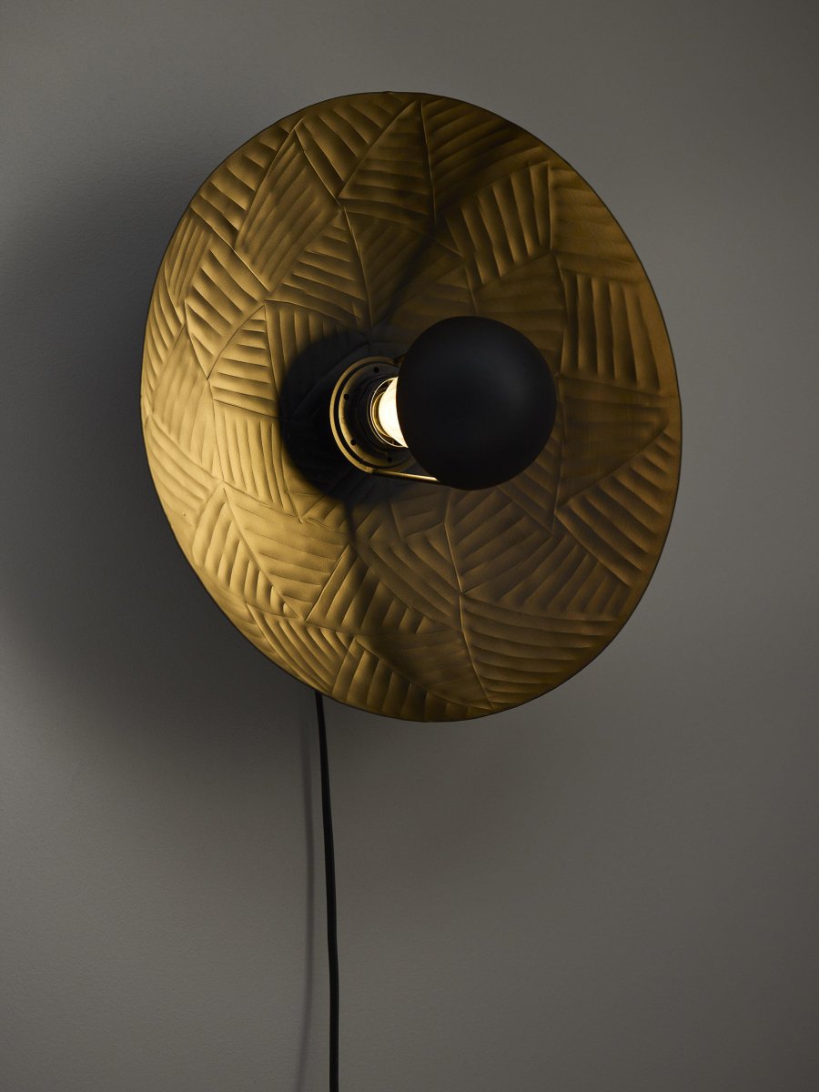 Ribble Ø35 Negro lámpara de pared De PR Home - Cable de plástico negro de 190cm con interruptor de encendido aprox.