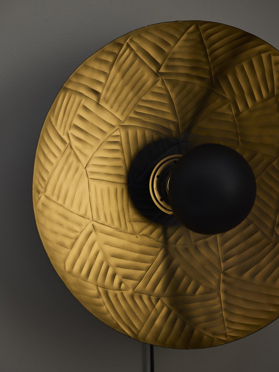 Ribble Ø35 Negro lámpara de pared De PR Home - Cable de plástico negro de 190cm con interruptor de encendido aprox.