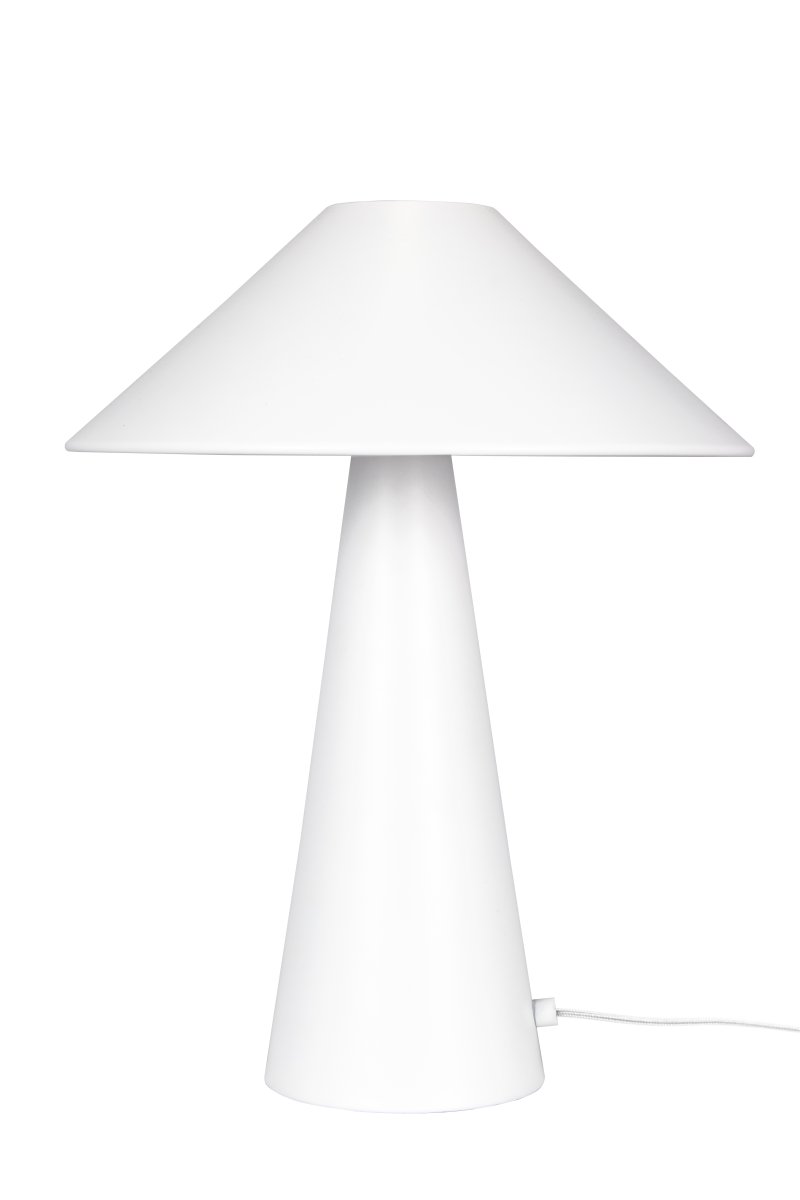 Cannes 40cm Blanco lámpara de mesa De Globen Lighting - Cannes se basa en un equilibrio de formas geom&eacute;tricas con un dise&ntilde;o minimalista y elegante que se adapta a diversos ambientes.