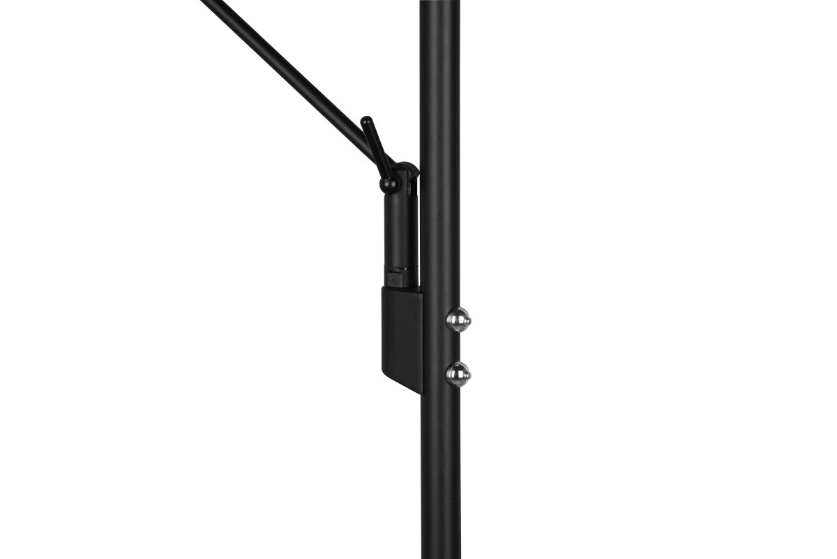 Brantford Negro lámpara de pie De Trio Lighting - El regulador de intensidad del sensor integrado le permite ajustar fácilmente el brillo y el color, mientras que la fuente de luz principal y el brazo de lectura se pueden usar por separado para una iluminación flexible.