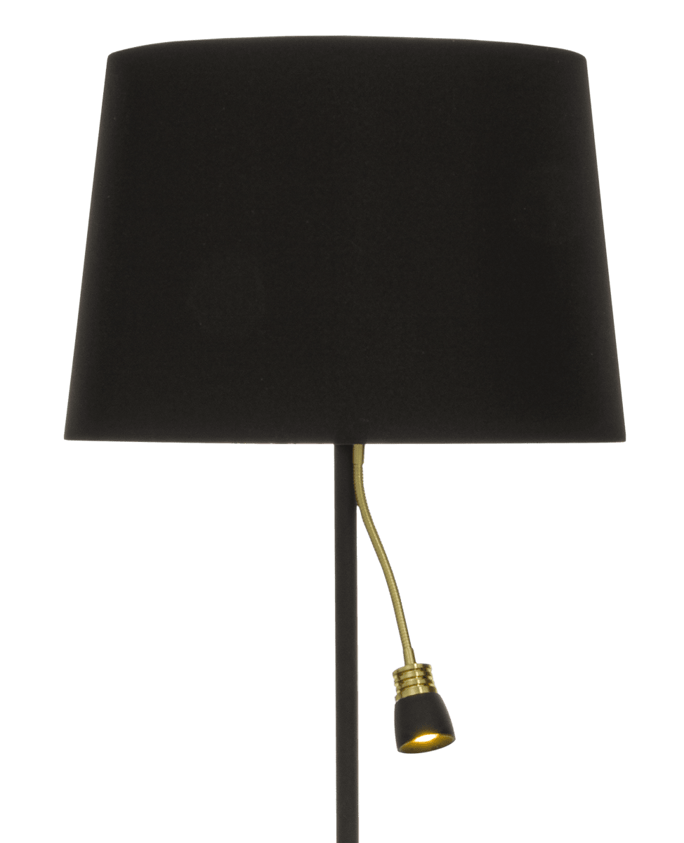 Eketorp Negro lámpara de pie De Aneta Lighting - Fuente de luz E27 de 60W para la pantalla textil, no incluida.
