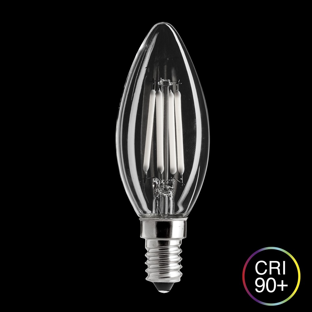 LED E14 Tipo Vela 4W 2700K Regulable Transparente De Unison - 