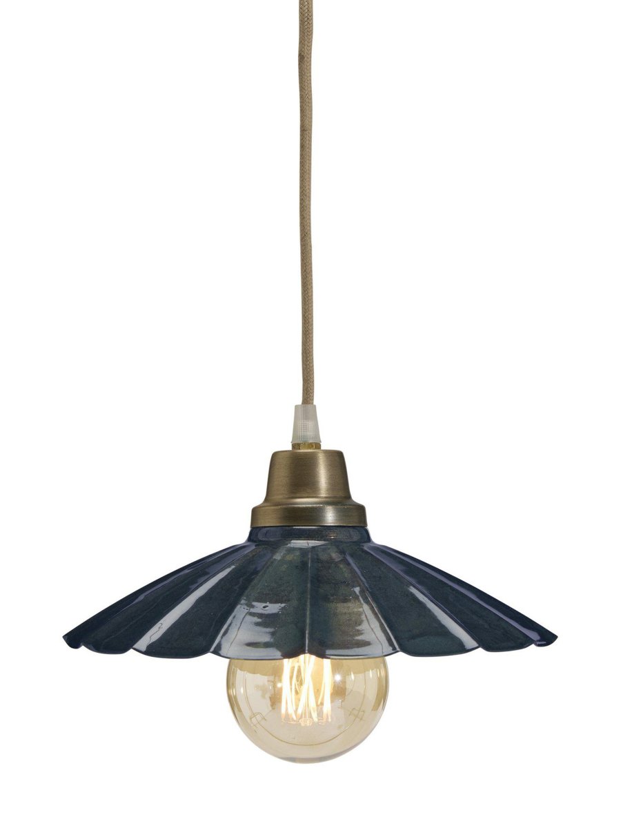 Ester Ø24 Azul lámpara de ventana De PR Home - La l&aacute;mpara incluye un cable textil color lino de 3,5 m de largo y un enchufe.