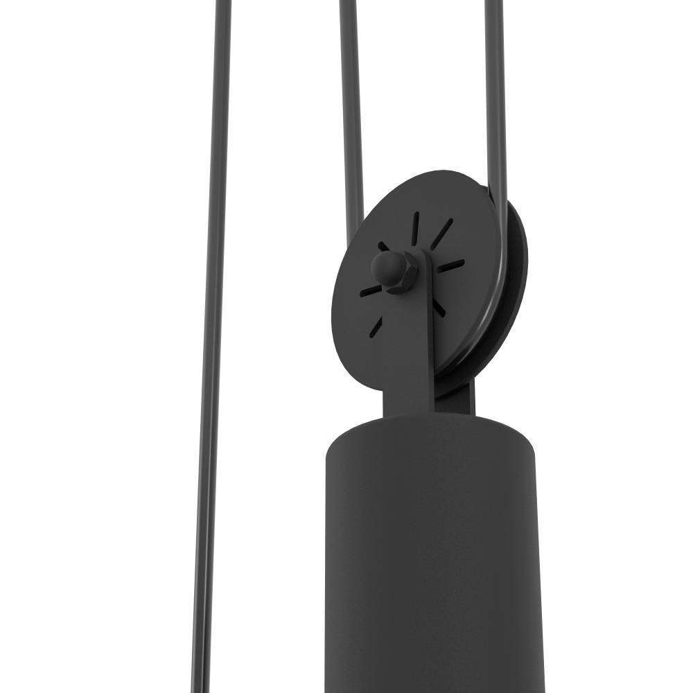 Winkworth Ø38 Negro Lámpas de techo De Eglo - Gracias al acabado negro mate y al mecanismo de elevaci&oacute;n &uacute;nico, puede ajustar f&aacute;cilmente la altura para lograr la intensidad de luz perfecta.