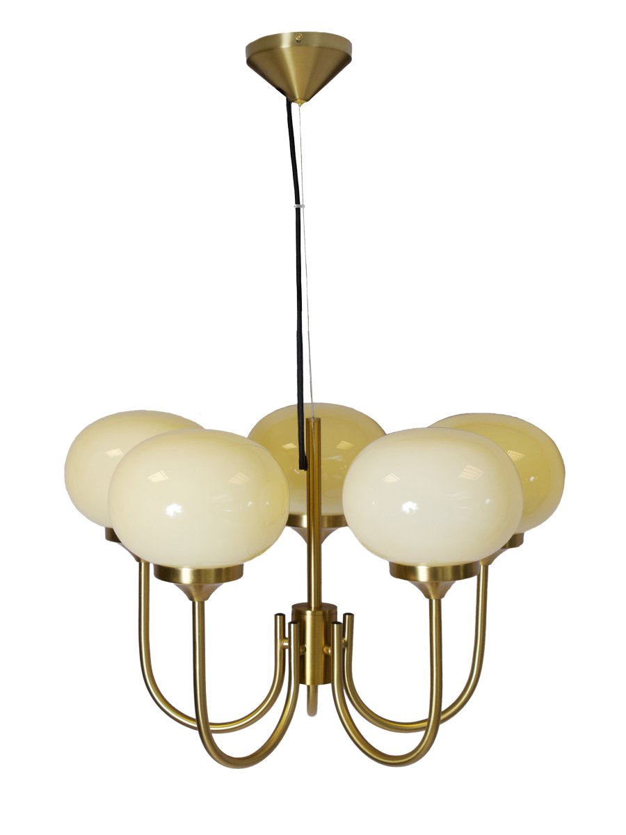 Elsy 5 Ø56 Latón cepillado Lámpas de techo De PR Home - Esta lámpara de techo de latón cepillado combina una elegancia atemporal con una luz cálida y acogedora.
