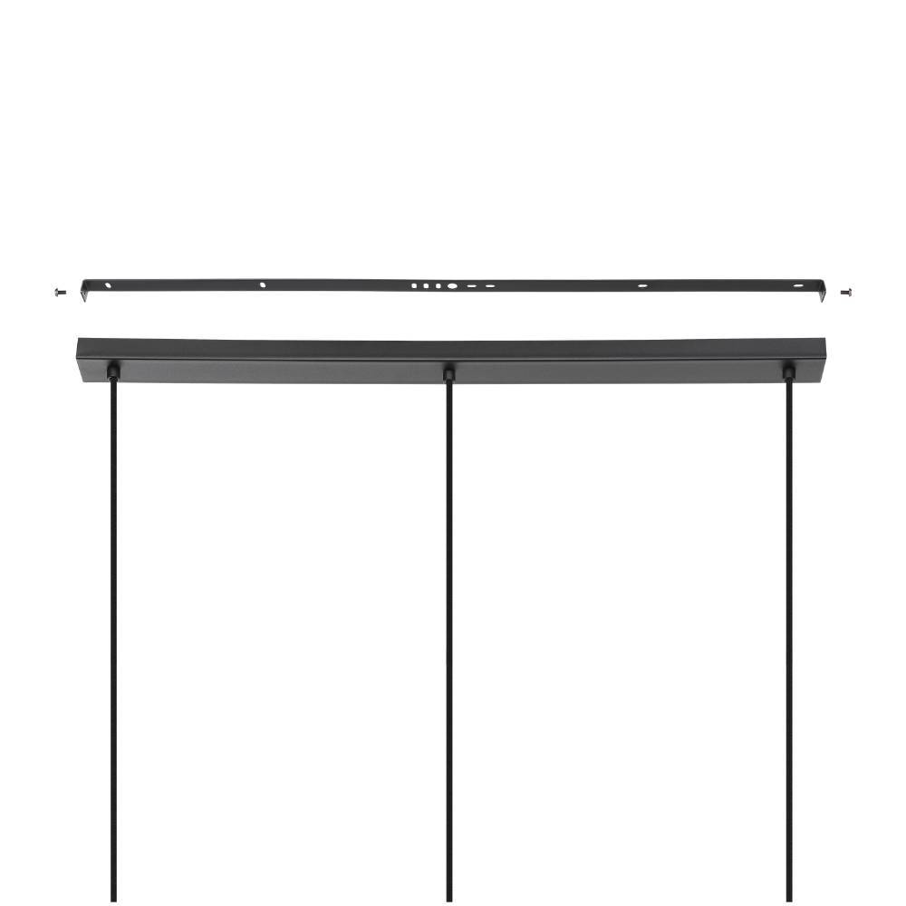 Alderney 90cm Naturaleza Lámpas de techo De Eglo - Esta elegante lámpara de techo con tres pantallas colgantes hechas de ratán tejido le da a la habitación un ambiente natural y acogedor.