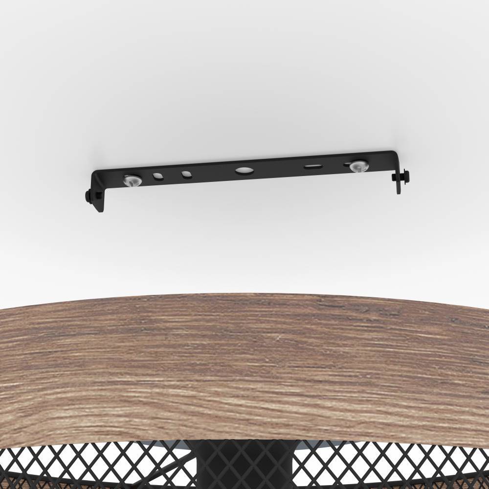 Kilnsdale Ø38 Negro plafón De Eglo - La pantalla de metal negro está hecha de un material similar a una malla que crea un interesante juego de sombras cuando la lámpara está encendida.