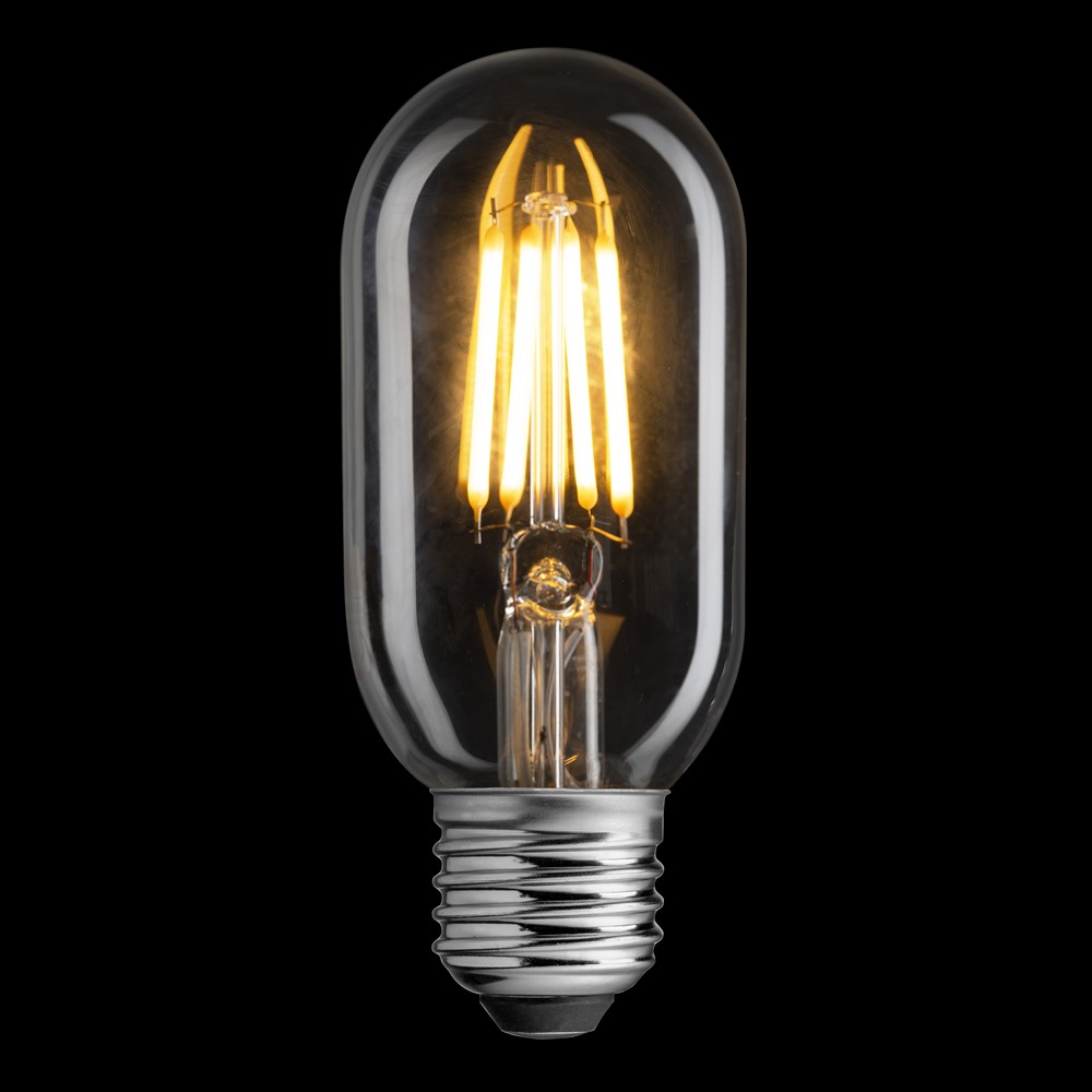 E27 sensor 4W 2200K Transparente De Unison - La fuente de luz tubular transparente con sensor E27 UNI-LEDISON con efecto 4 W y luz c&aacute;lida de 2200 K combina un dise&ntilde;o elegante con tecnolog&iacute;a inteligente.