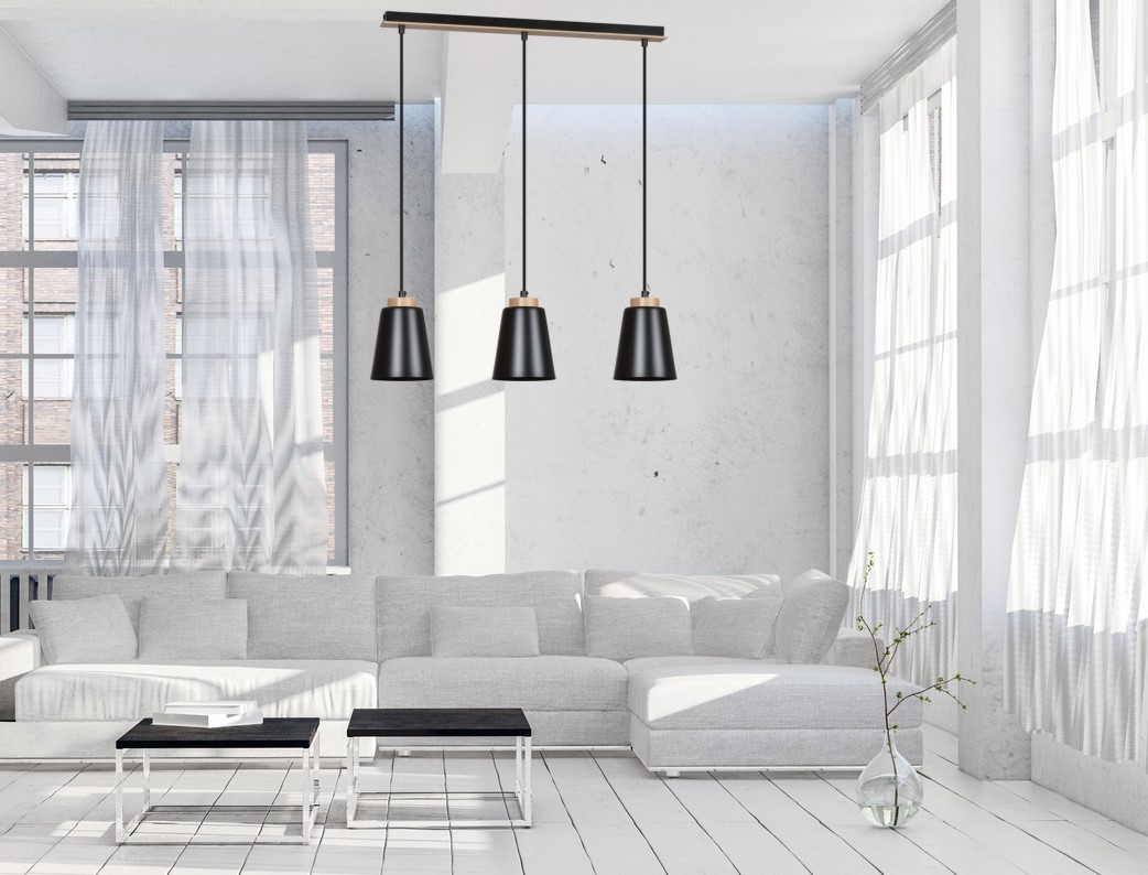 Bolero 66cm Negro Lámpas de techo De Emibig Lighting - La lámpara de techo Bolero de estilo escandinavo es una excelente opción para la sala de estar, el dormitorio o la oficina en casa.