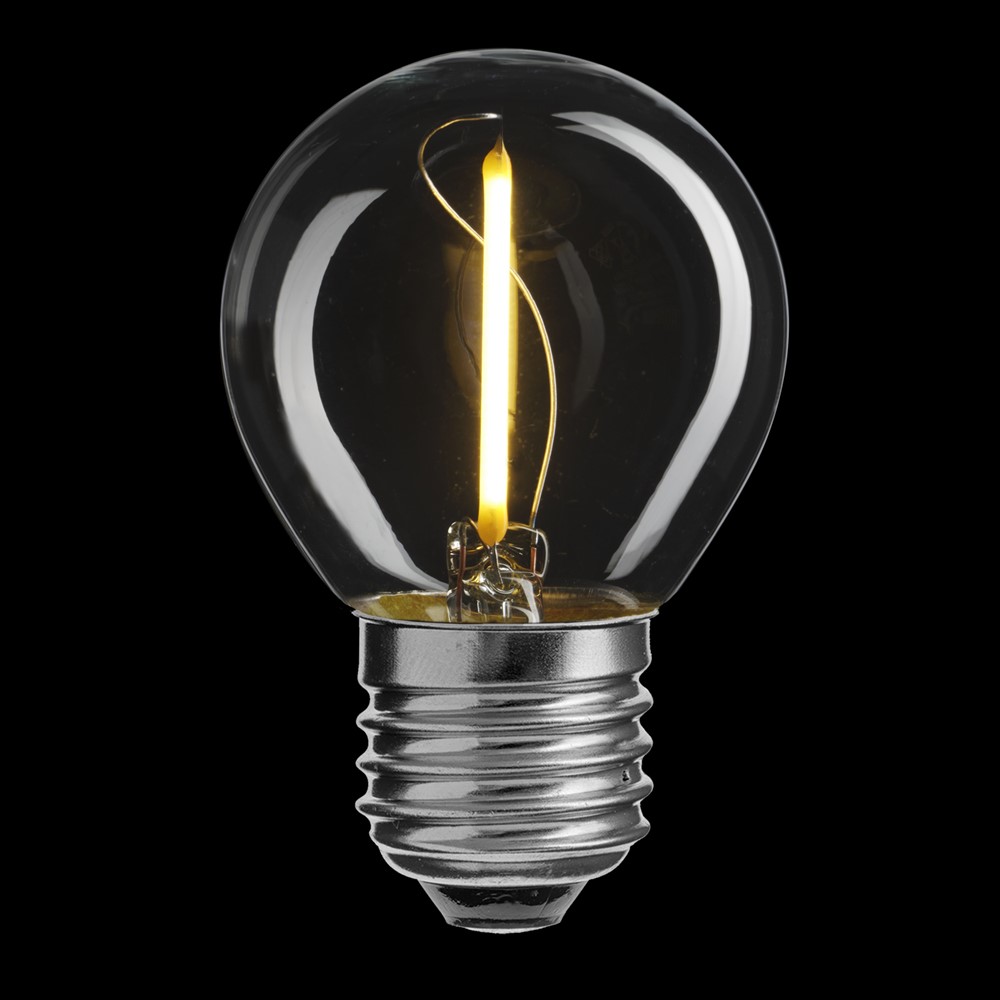 LED E27 globo 1W 2700K Transparente De Unison - 