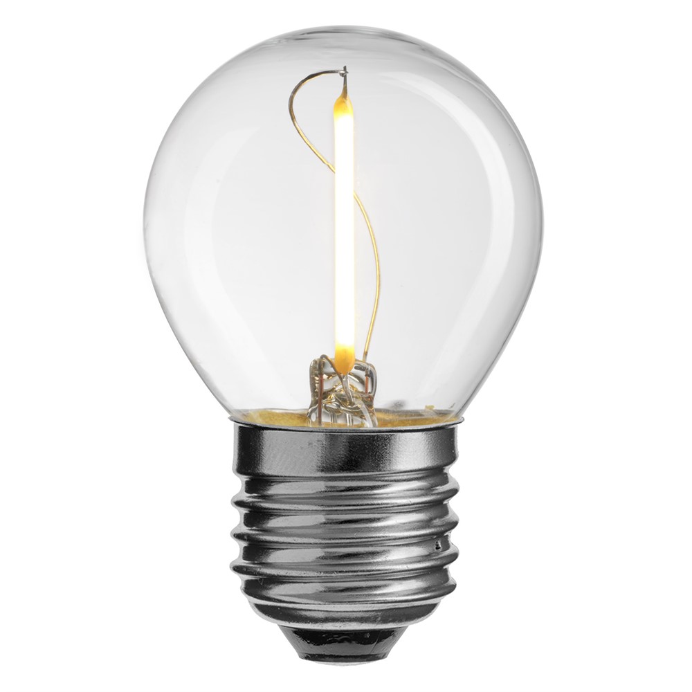LED E27 globo 1W 2700K Transparente De Unison - 