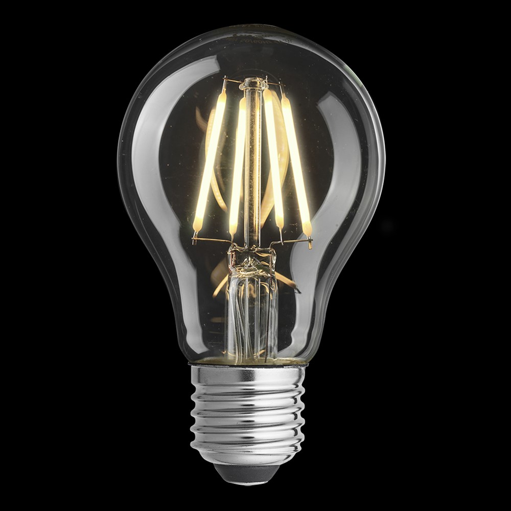 E27 normal 7,5W 2200K Regulable Transparente De Unison - La fuente de luz transparente est&aacute;ndar E27 de UNI-LEDISON con una potencia de 7,5 W y una luz c&aacute;lida de 2200 K es ideal para crear una atm&oacute;sfera atmosf&eacute;rica.