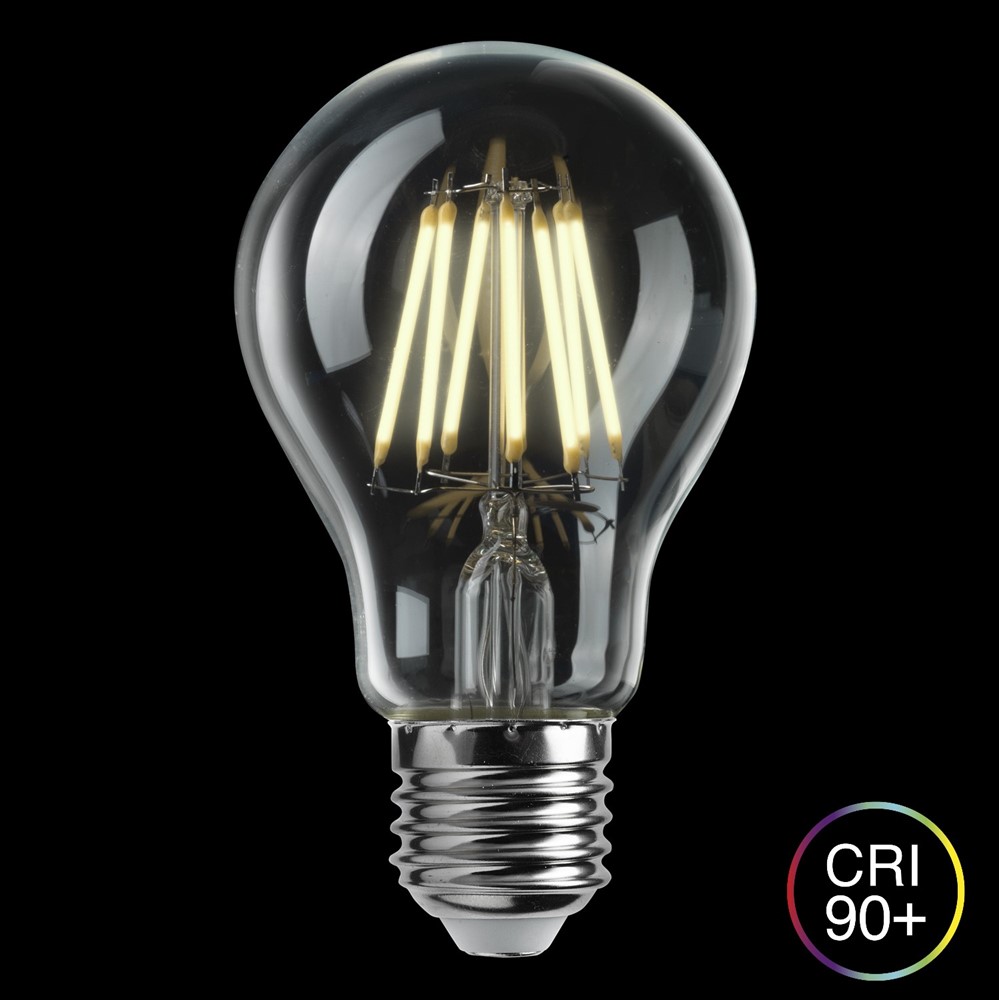 E27 normal 8W 2700K Regulable Transparente De Unison - La fuente de luz est&aacute;ndar E27 transparente de UNI-LEDISON con una potencia de 8 W y una luz c&aacute;lida de 2700 K es una fuente de luz regulable que proporciona una iluminaci&oacute;n confortable y flexible.