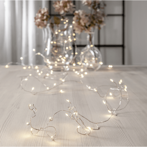 Guirnalda De Luces Dew Drop 6m Plata De Star Trading - Bucle de 6m de largo con cable de cangrejo.