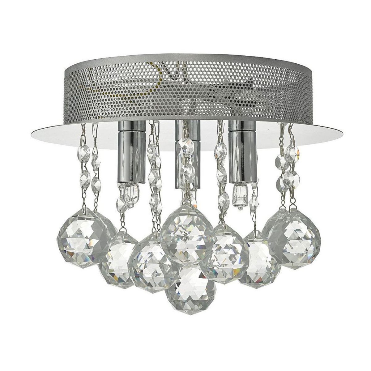 Imagen ampliada de Plafond kristall 25cm K9 Cromo cristal De Oriva - Esta elegante l&aacute;mpara de techo de cristal es una combinaci&oacute;n perfecta de estilo y funcionalidad.