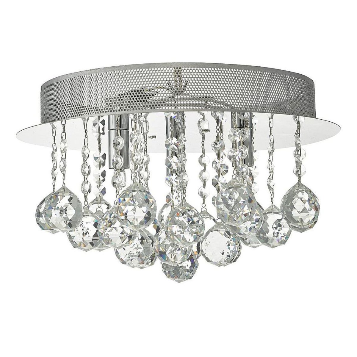 Crystal Ø35 Cromo cristal De Oriva - Esta elegante l&aacute;mpara de techo de cristal es una combinaci&oacute;n perfecta de estilo y funcionalidad.