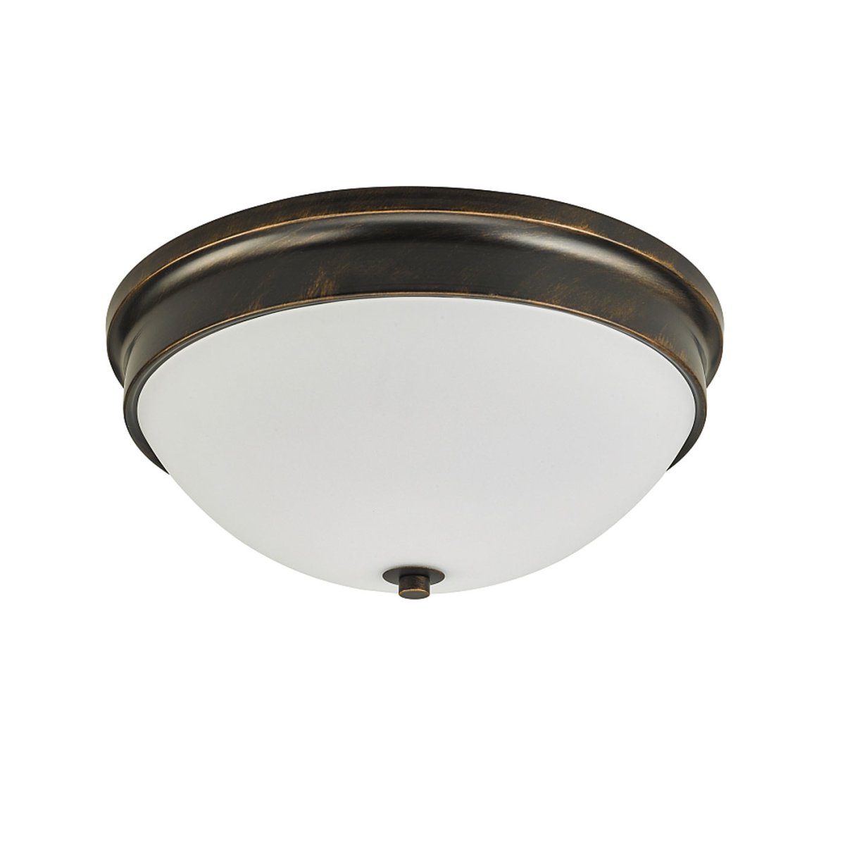 Balder Ø32 Oro negro plafón De Oriva - Con su marco negro y dorado de inspiraci&oacute;n antigua y su difusor de cristal blanco, proporciona una luz suave y agradable que se adapta perfectamente a cualquier estancia.