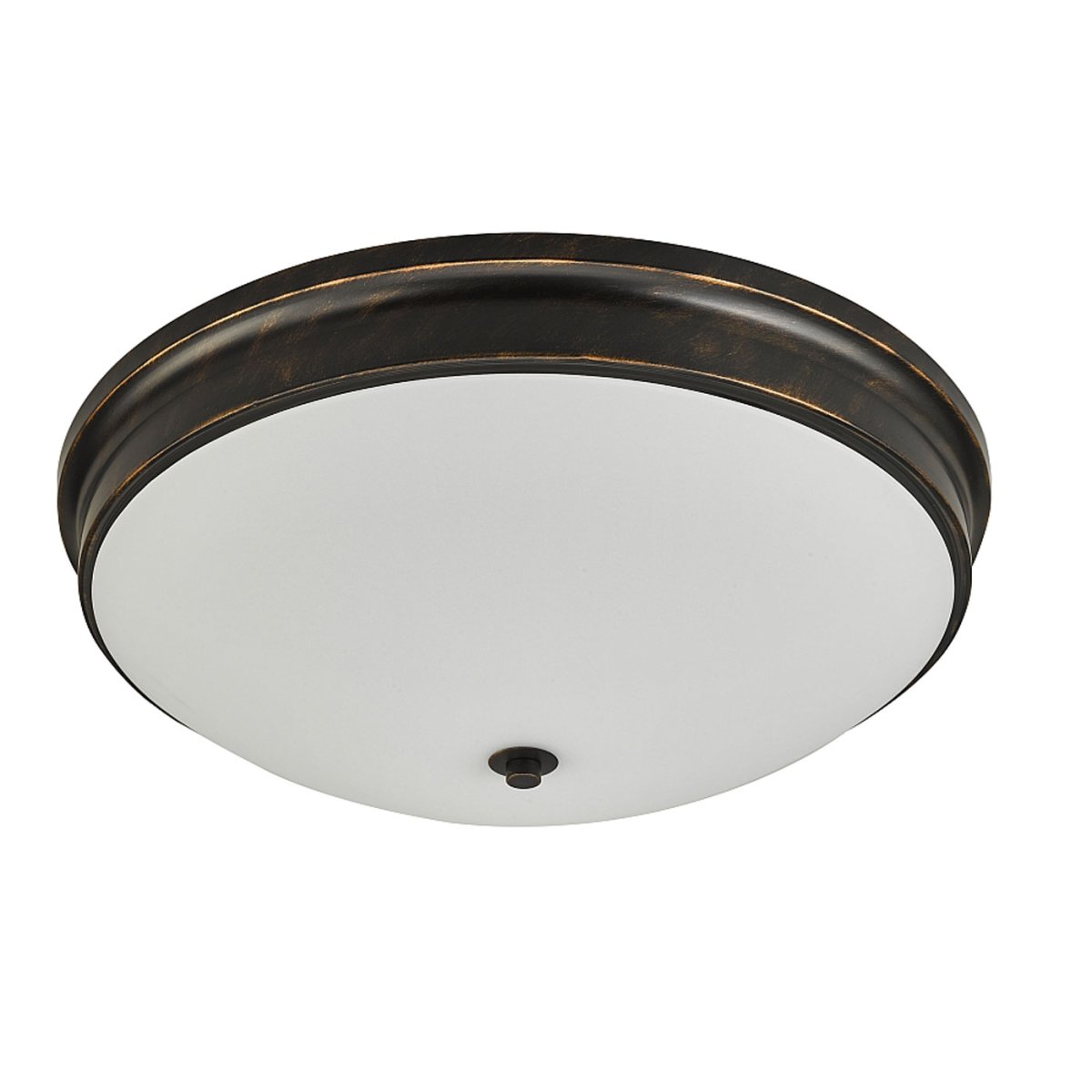 Imagen ampliada de Balder Ø40 Oro negro plafón De Oriva - Con su marco negro y dorado de inspiraci&oacute;n antigua y su difusor de cristal blanco, proporciona una luz suave y agradable que se adapta perfectamente a cualquier estancia.