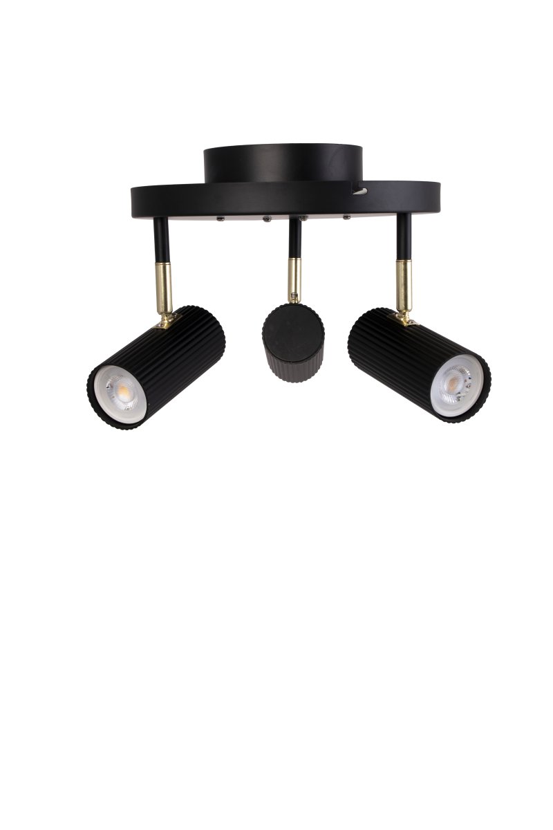 Hubble 3 Negro foco de techo De Globen Lighting - 