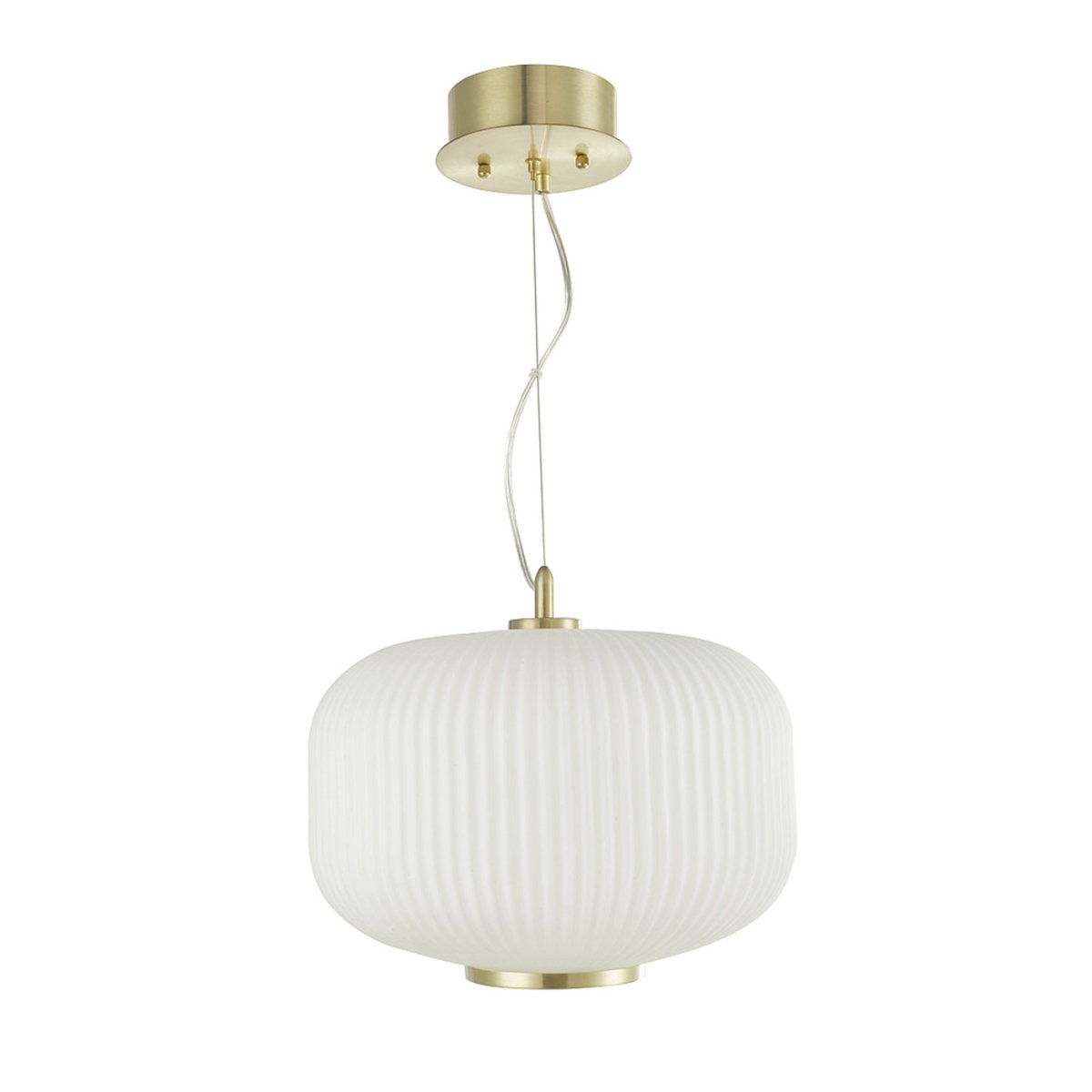 Imagen ampliada de Nicki Ø35 Latón cepillado Lámpas de techo De Oriva - Esta elegante l&aacute;mpara de techo de vidrio esmerilado con superficie acanalada y detalles de lat&oacute;n cepillado agregar&aacute; un aspecto elegante y sofisticado a su hogar.