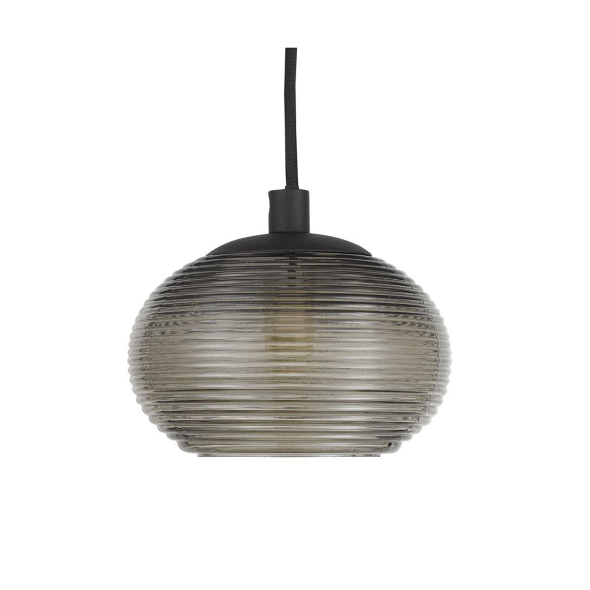 Nova Ø12 Color humo lámpara de ventana De Oriva - El cristal ahumado de la l&aacute;mpara crea una luz suave y los detalles negros crean un aspecto robusto y moderno.