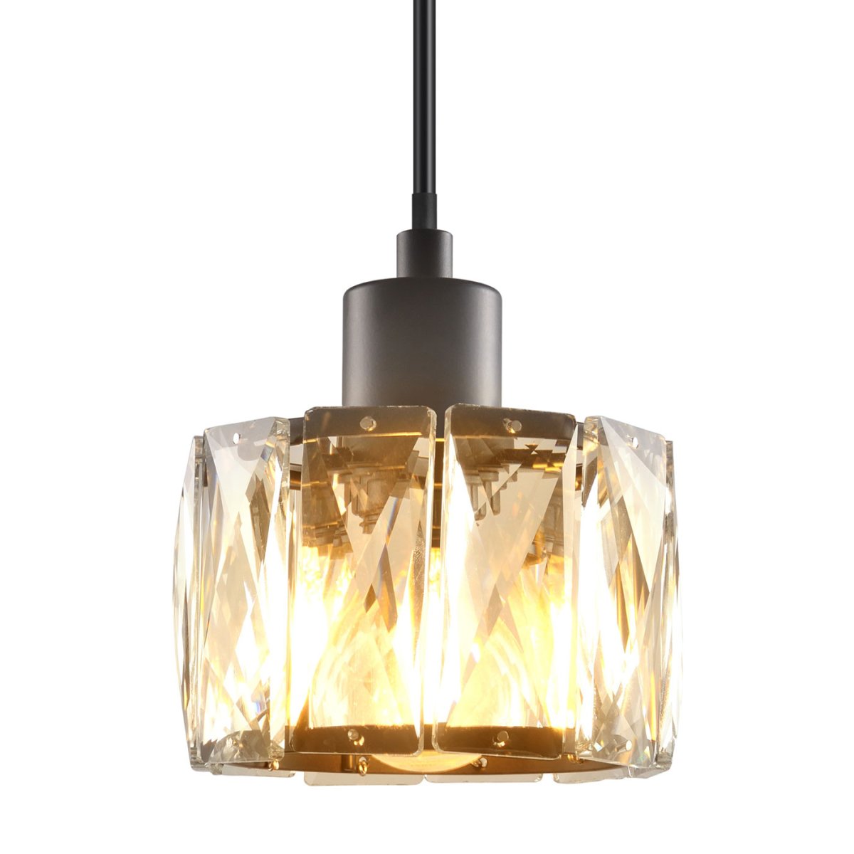 Michelle Ø10 Negro lámpara de ventana De Oriva - Esta sofisticada lámpara de ventana combina modernos detalles negros con una hermosa pantalla de vidrio que refleja la luz en la pared.