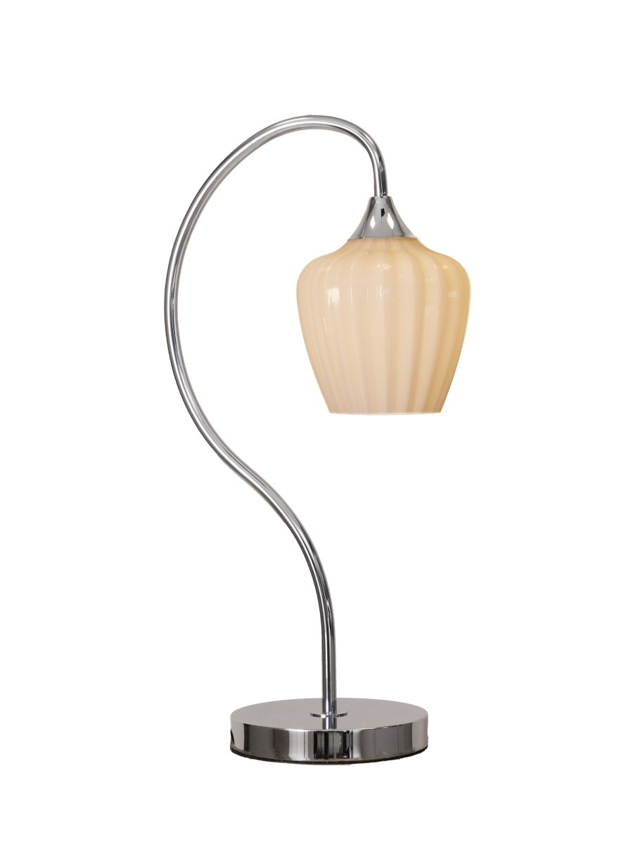 Amalfi 50cm Albaricoque lámpara de mesa De PR Home - La pantalla de malla proporciona una luz agradable, convirtiendo a Amalfi en una l&aacute;mpara de mesa decorativa ideal para una mesa auxiliar, un escritorio o una mesita de noche.