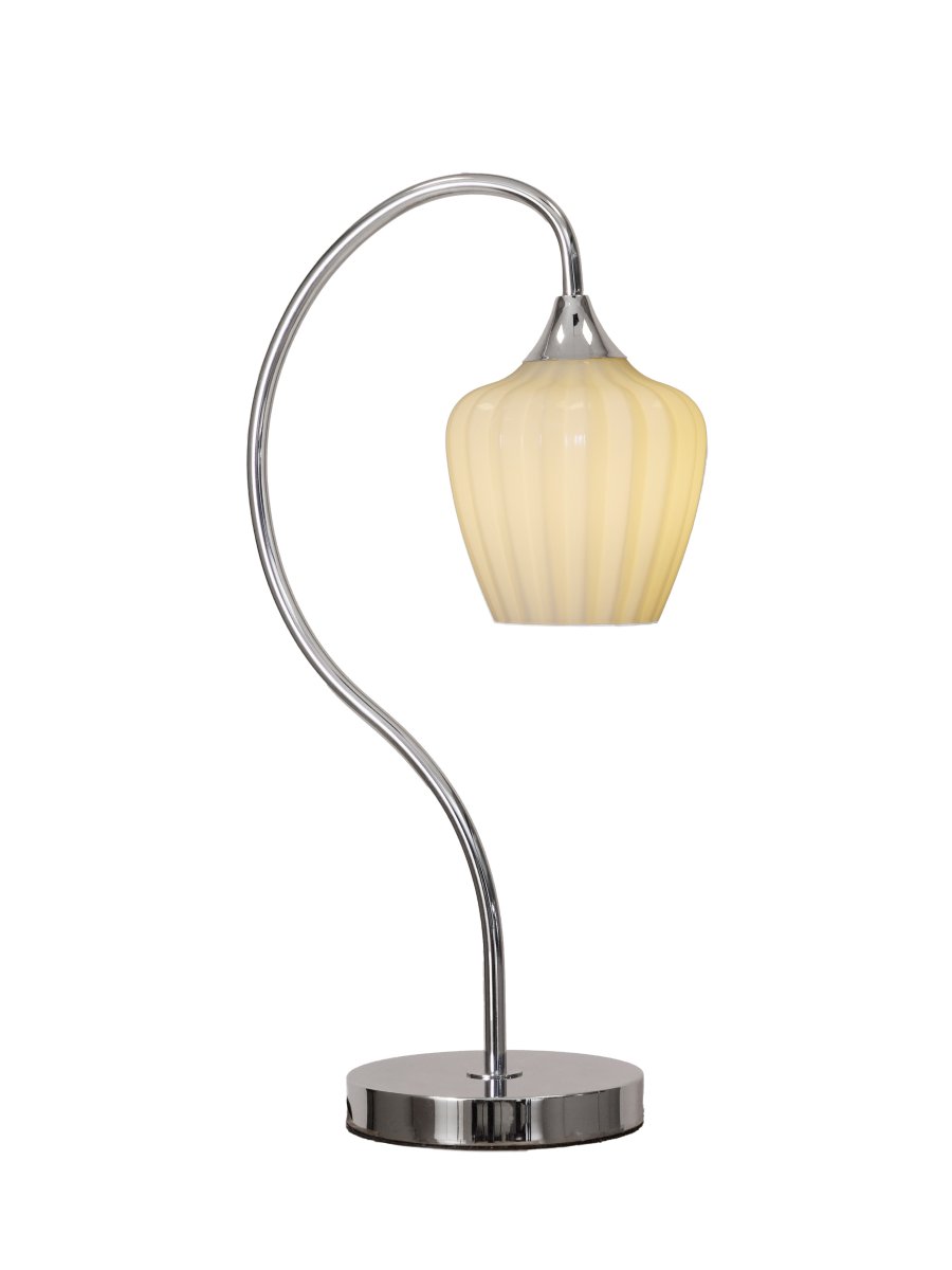 Amalfi 50cm Blanco lámpara de mesa De PR Home - La lámpara de mesa Amalfi cautiva con su diseño elegante y atemporal, con una forma suave y característica que recuerda a una campanilla de invierno.