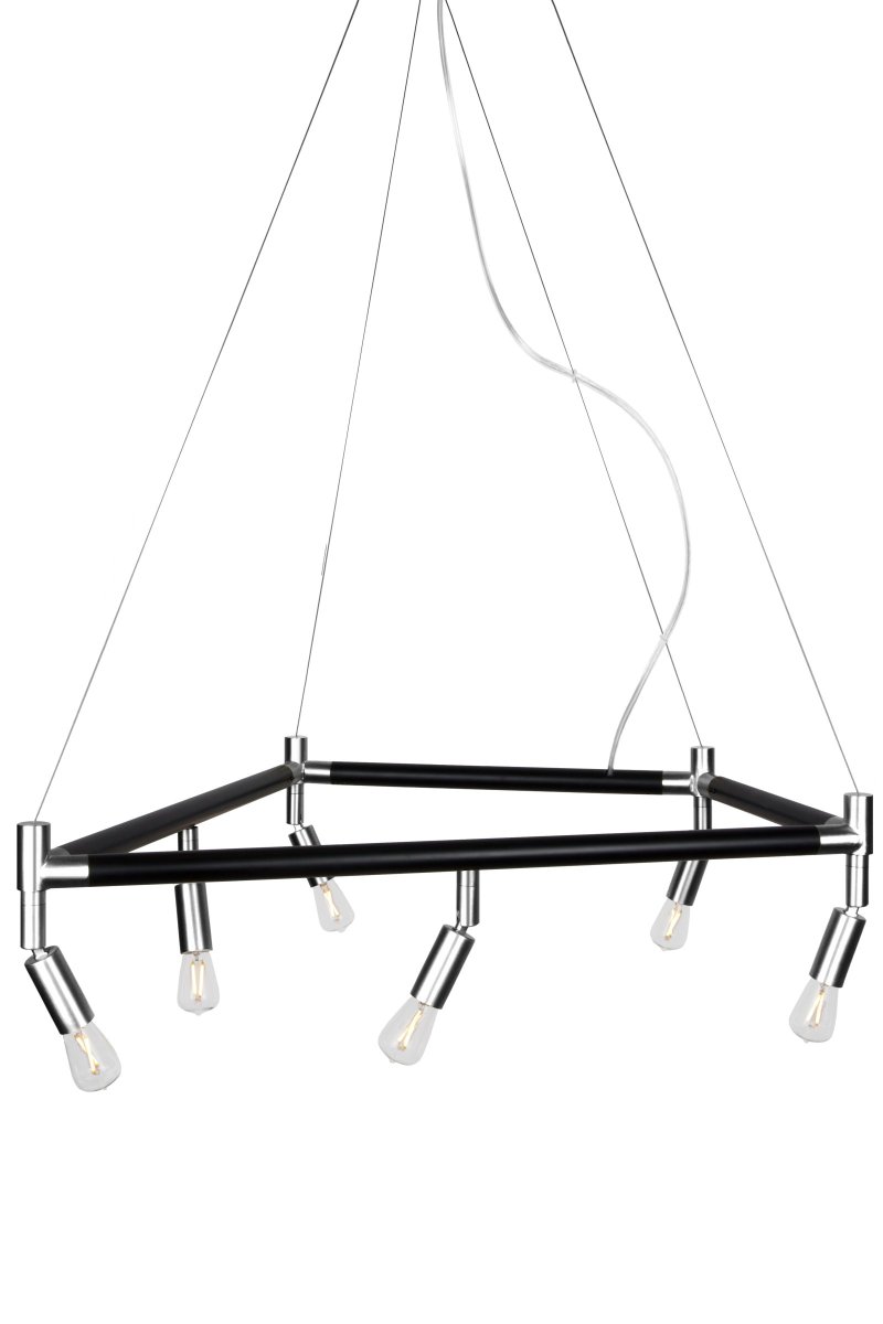 Mr Hyde 70cm Cromo Lámpas de techo De Globen Lighting - Esta vers&aacute;til l&aacute;mpara de techo cuenta con portal&aacute;mparas giratorios, perfectos para focos o fuentes de luz atmosf&eacute;rica.