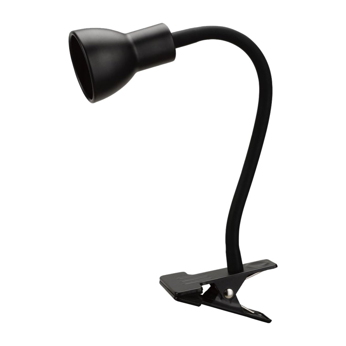 Saga Negro lámpara de pinza De Oriva - El brazo flexible le permite ajustar la luz para adaptarse a sus necesidades de lectura o trabajo, lo que lo hace perfecto para oficinas, dormitorios o salas de estudio.