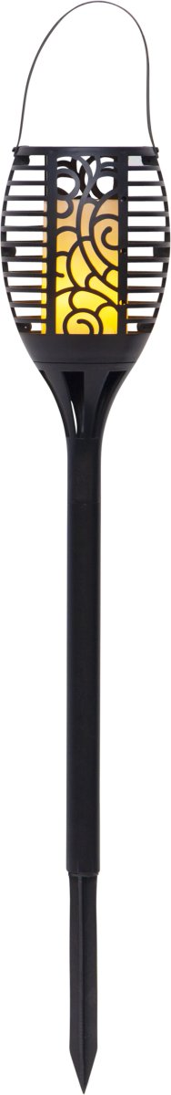 Flame Negro lámpara solar De Star Trading - 12cm o como luz de camino con 42cm de altura.
