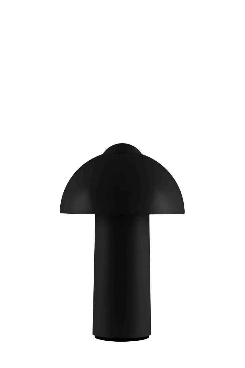Buddy 25cm Negro portátil De Globen Lighting - El bot&oacute;n t&aacute;ctil en la parte superior permite encenderla y apagarla f&aacute;cilmente, adem&aacute;s de ajustar el brillo de forma continua.