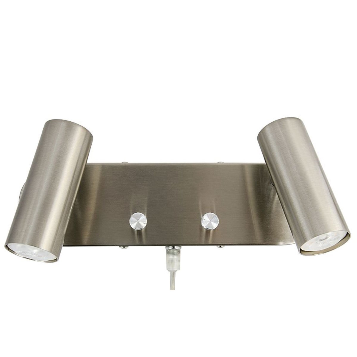 Imagen ampliada de Mini II níquel satinado lámpara de lectura De Oriva - El aplique de pared Mini II fabricado en metal con acabado níquel satinado es una solución de iluminación práctica y elegante.