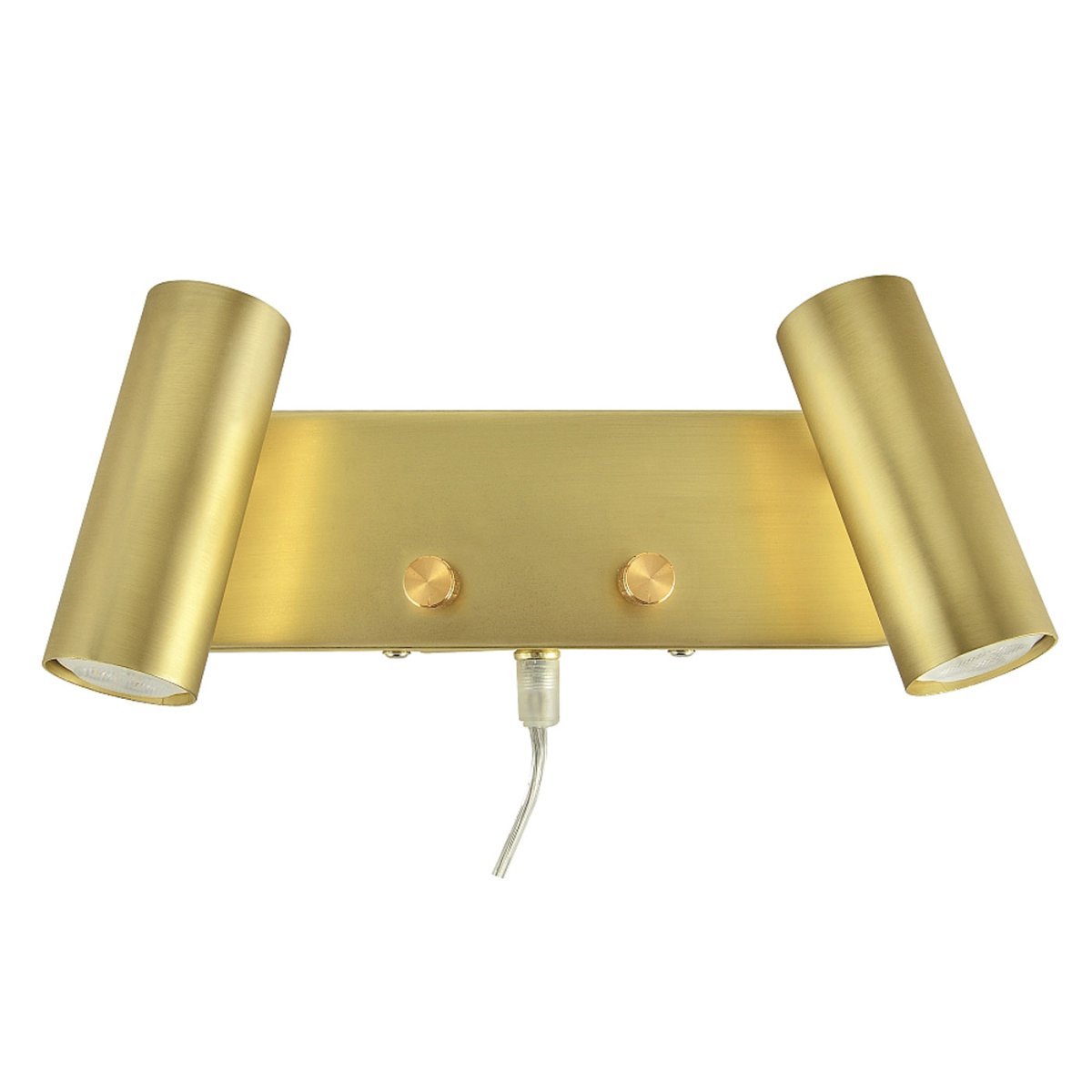Imagen ampliada de Mini II Latón cepillado lámpara de lectura De Oriva - El aplique de pared Mini II fabricado en metal con acabado en latón cepillado es una solución de iluminación práctica y elegante.