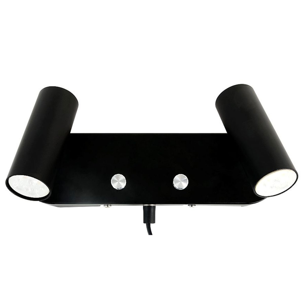 Mini II Negro lámpara de lectura De Oriva - El aplique de pared Mini II fabricado en metal negro con detalles cromados es una soluci&oacute;n de iluminaci&oacute;n pr&aacute;ctica y elegante.