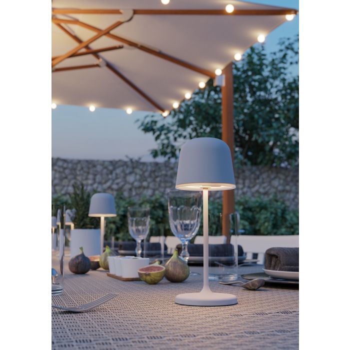 Mannera 20cm Gris portátil De Eglo - La l&aacute;mpara tiene un dise&ntilde;o elegante y crea una atm&oacute;sfera atmosf&eacute;rica dondequiera que la coloques.