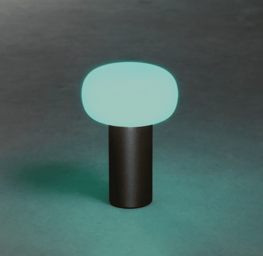 Antibes 20cm Negro portátil De Konstsmide - La lámpara tiene un regulador de intensidad para ajustar el brillo y la temperatura del color.