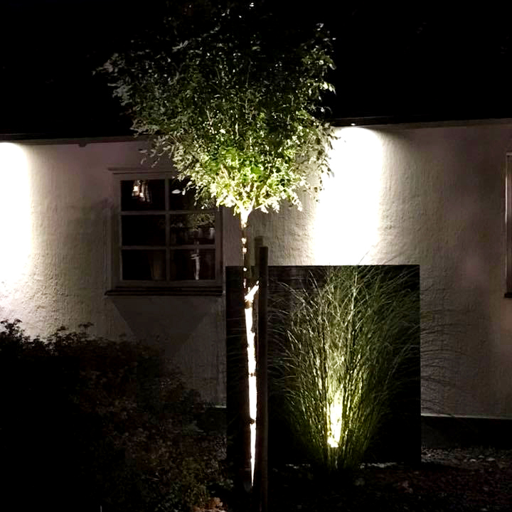 Luminus Negro De Lightson - Una l&aacute;mpara con una distribuci&oacute;n de luz estrecha, adecuada para &aacute;rboles en los que se desea resaltar el tronco o donde la luz debe llegar hasta la copa, por ejemplo pinos altos y abedules.